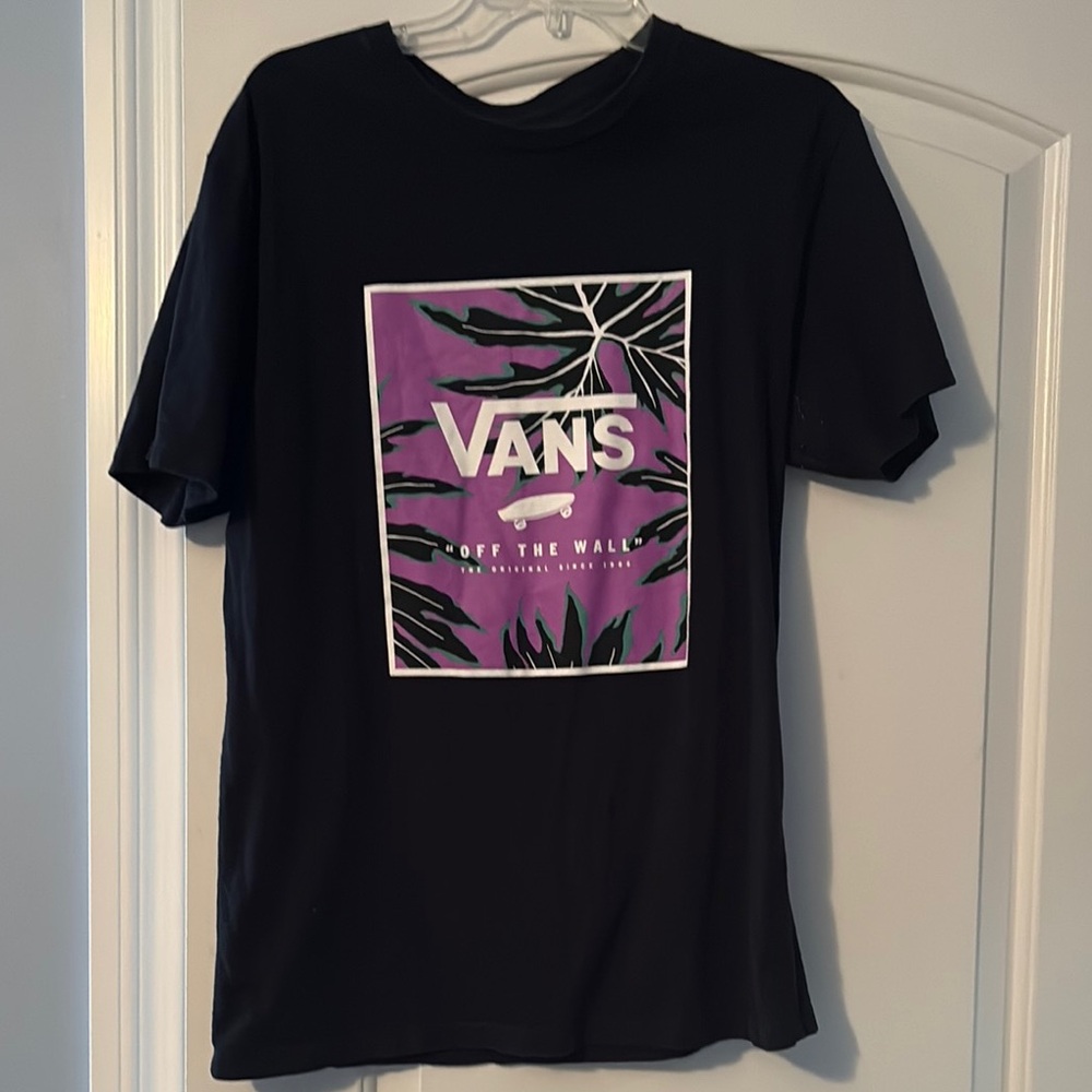 Vans Black T-Shirt with Purple Graphic